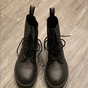 Dr. Martens Black/Silver Pascal Combat Boot